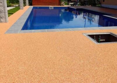 Brown Poolside Quartz Flooring in Cape Town