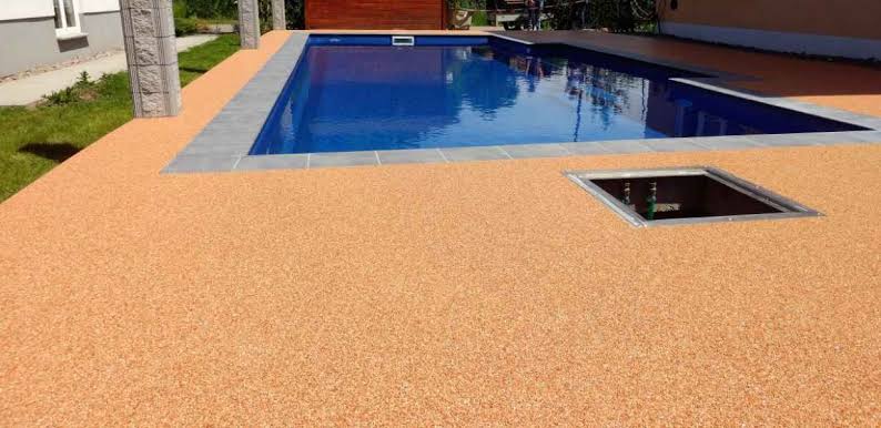 Brown Poolside Quartz Flooring in Cape Town Brown Poolside Quartz Flooring in Cape Town