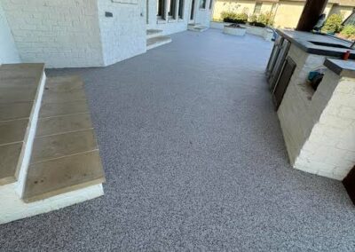 Quartz Flooring with outdoor kitchen