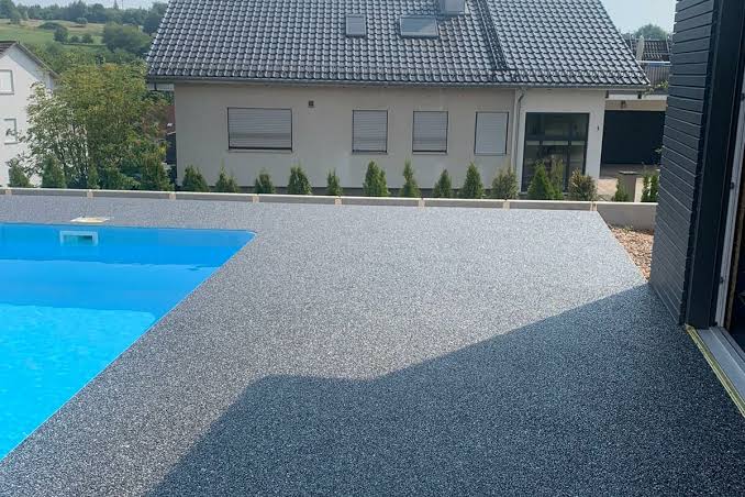 Quartz Flooring pool side Quartz Flooring pool side