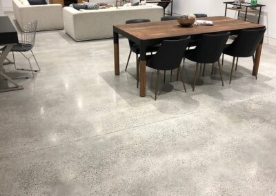 polished concrete flooring dining room